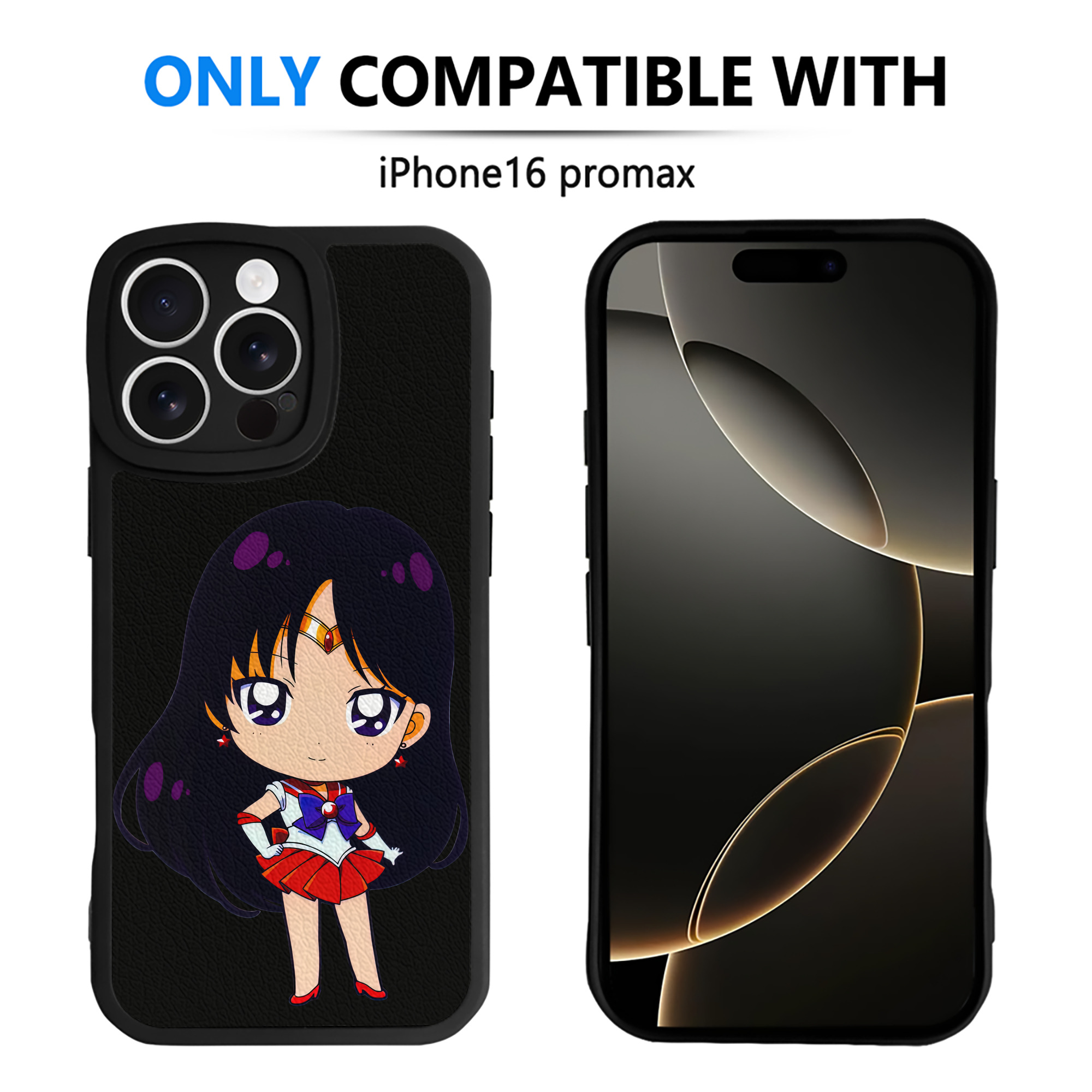 （画像用） 美少女戦士セーラームーン 火野レイ ひの レイ Sailor Moon Hino Rei （セーラーマーズ,Sailor Mars） 【iPhone 16シリーズ対応】シリコンスマホケース（レザー調） 材質：シリコン